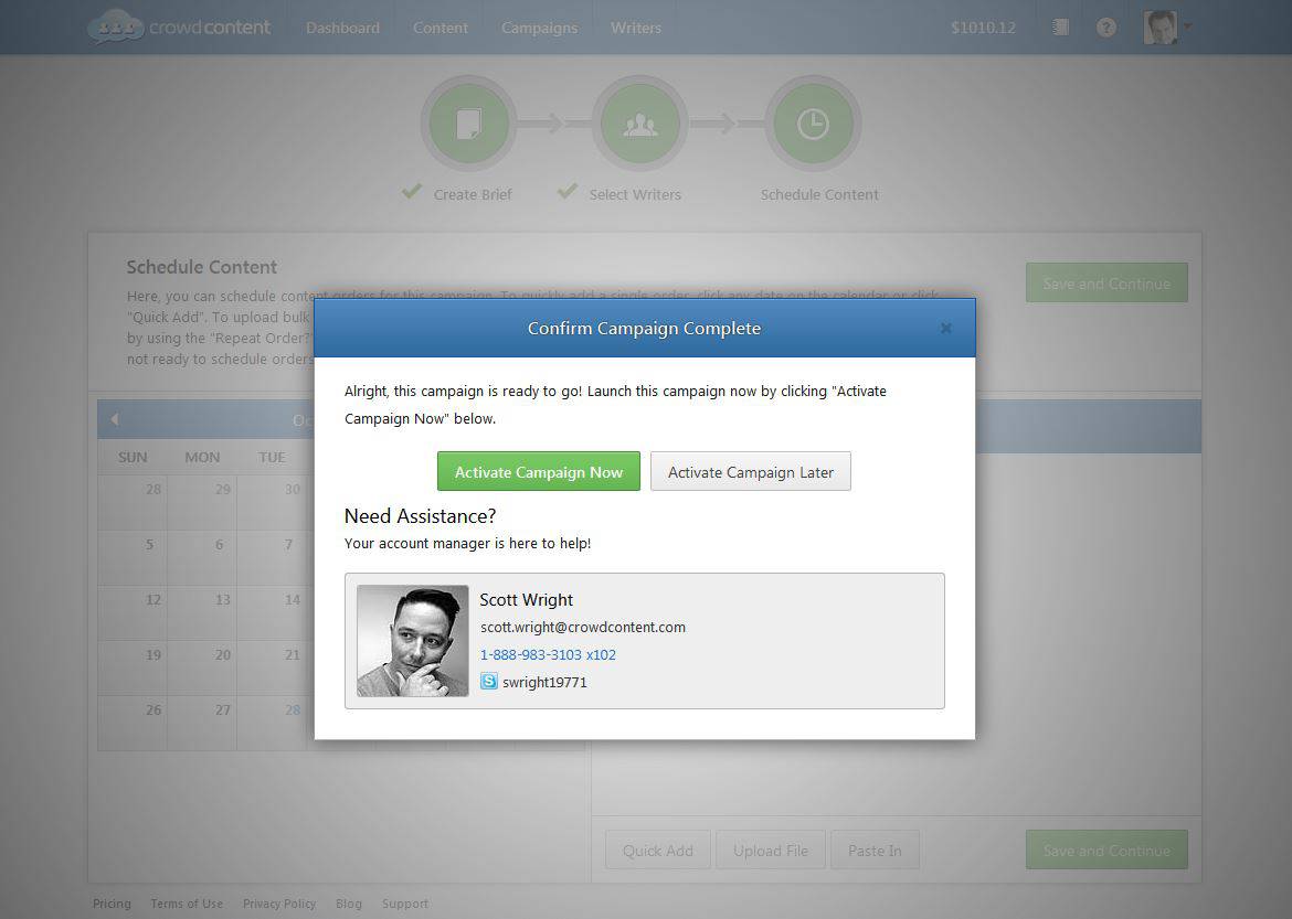 Confirm Activate Account - Scott Image