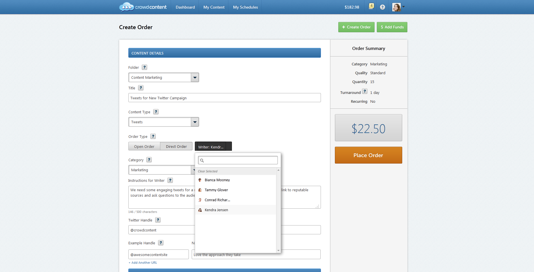 Order Form - Direct Order - Tweets Order Form - Direct Order - Tweets